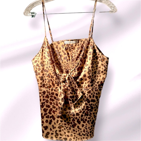 Abercrombie & Fitch Silky Soft Animal Print Spaghetti Strap Top - Picture 3 of 7